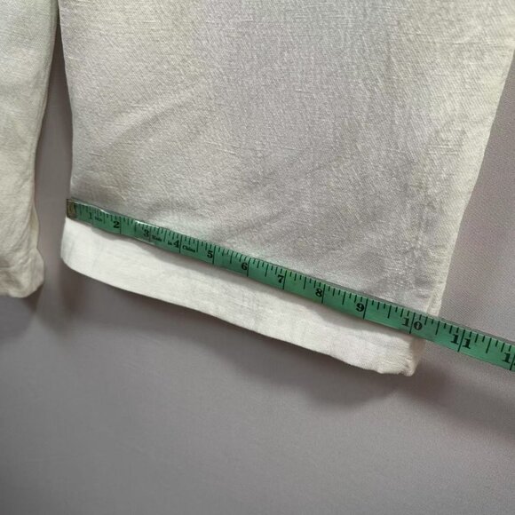 ZARA Women's White High-Waisted Straight-Leg Pants - Picture 14 of 16